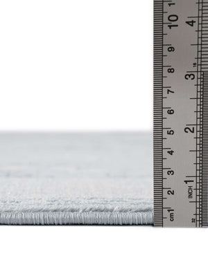 Unique Loom Paris Hickory Machine Made Border Rug Light Blue, Beige/Blue/Gray/Light Blue 6' 1" x 6' 1"