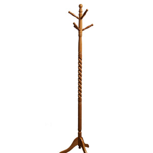 English Elm 71.5" Twisted Wooden Standing Coat Rack Natural Brown Finish – Tree-Style 71.5in Hat & Coat Organizer B072115910
