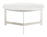 Barmas Coffee Table White & Silver 110255 Zuo Modern