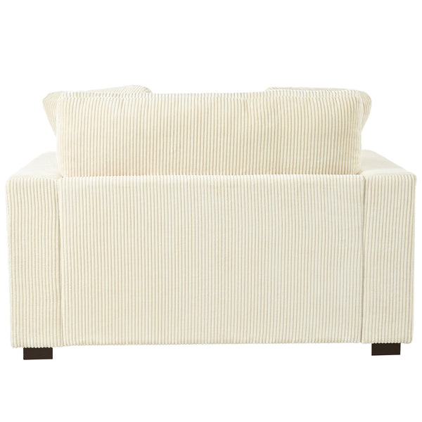 English Elm Mirod Oversized Chaise Lounge with Birch Legs Pillow Back Polyester Upholstered Seating N760P196662A