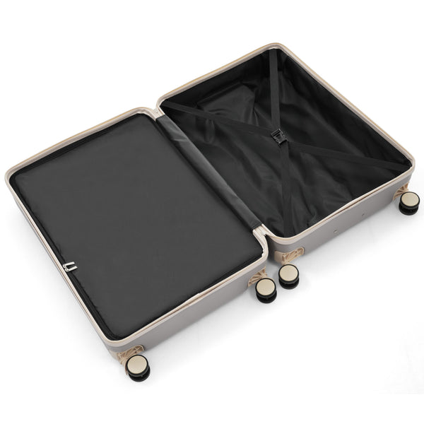 English Elm Luggage 3 Piece Hard Shell Abs Suitcase Set with Spinner Wheels and Tsa Lock Grayish Purple N730P304620V