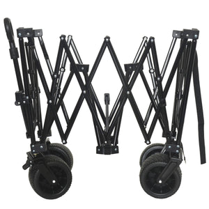 English Elm 51-inch Heavy Duty Folding Utility Wagon with All-terrain Wheels and 480lb Steel Frame W2932P289386