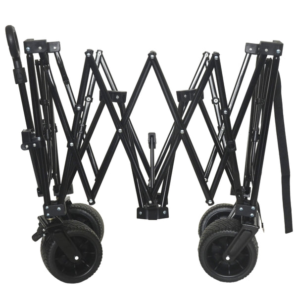 English Elm 51-inch Heavy Duty Folding Utility Wagon with All-terrain Wheels and 480lb Steel Frame W2932P289386