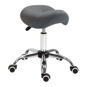 English Elm Ergonomic Saddle Stool Hydraulic Height Adjustable Swivel Seat for Salon Studio T3971P383694