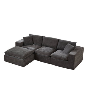 English Elm Modern Chenille Cloud Sofa - Modular Comfort For Contemporary Living Rooms, Apartments & Offices W3396S00051