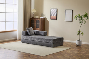 English Elm Floor Couch - Convertible Chenille Sofa Bed With Plush Back Support, Ideal For Living Rooms & Dorms W3723P344039