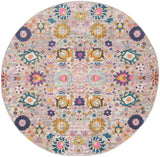 Nourison Passion PSN01 Machine Made Power-loomed Borderless Design Indoor Only Bohemian Transitional Rug Silver, Pink and Grey 100% Polypropylene 99446013941