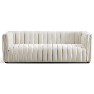 English Elm April Boucle Sofa with Solid Wood Frame Tapered Legs Mid Century Living Room B183P231258