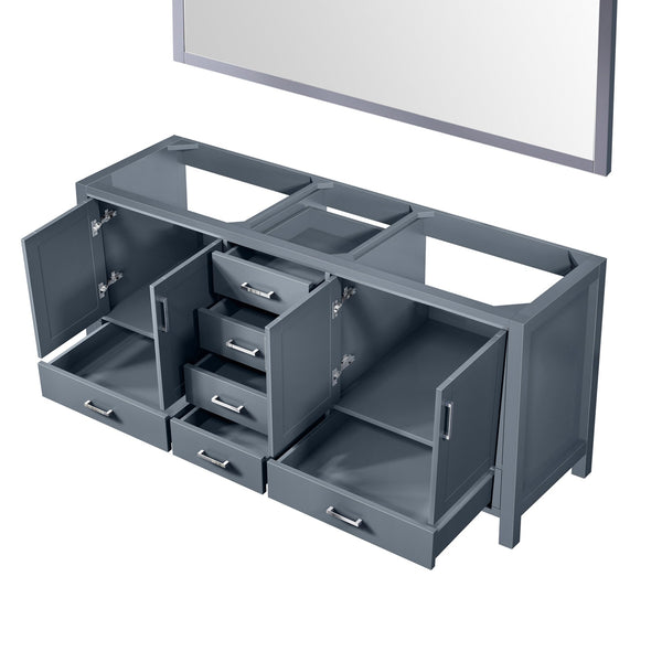 English Elm Dark Grey Double Bath Vanity Set With 72" Width, 28" Mirror & Ample Storage For Modern Spaces B2731S00519