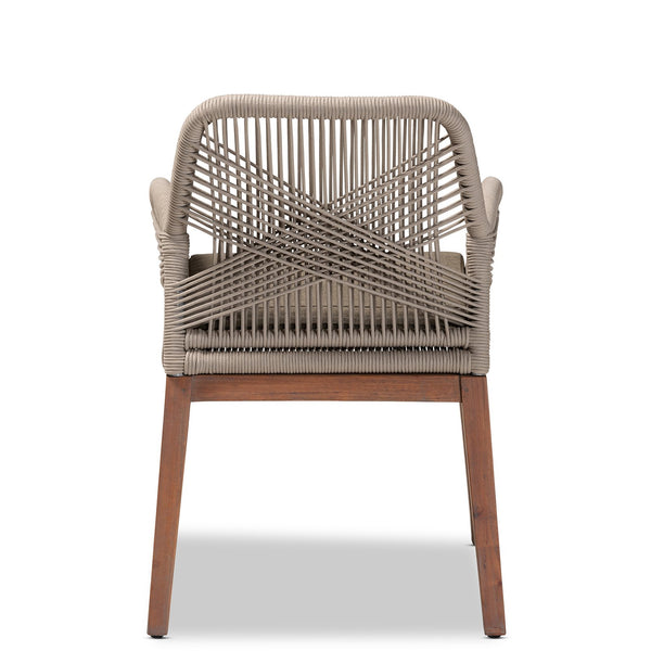 English Elm Modern Rattan Frame Counter Stool with Foam Padded Seat for Bohemian Coastal Kitchens B2750P470063