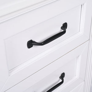English Elm Christopher Knight Home® - 30" Bathroom Vanity with Ceramic Sink, Acacia & MDF Cabinet, Soft-Close Door & Drawers White N759P346895K
