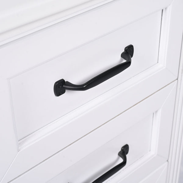 English Elm Christopher Knight Home® - 30" Bathroom Vanity with Ceramic Sink, Acacia & MDF Cabinet, Soft-Close Door & Drawers White N759P346895K