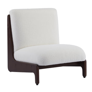 English Elm Scott Living Moda Set of 2 Accent Chairs White Cushion Matte Black Wood Frame Walnut N767P356660W