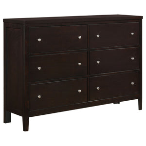 English Elm Wedgewood Cappuccino 6-Drawer Dresser with Rich Wood Finish, Spacious Storage for Linens & Clothing B062P375410
