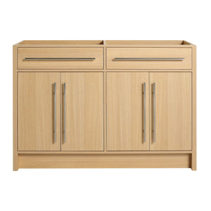 English Elm 48" Freestanding Bathroom Vanity Cabinet 4 Soft-Closing Doors Original Oak Plywood KD Pack Easy Assemble W1972P348986