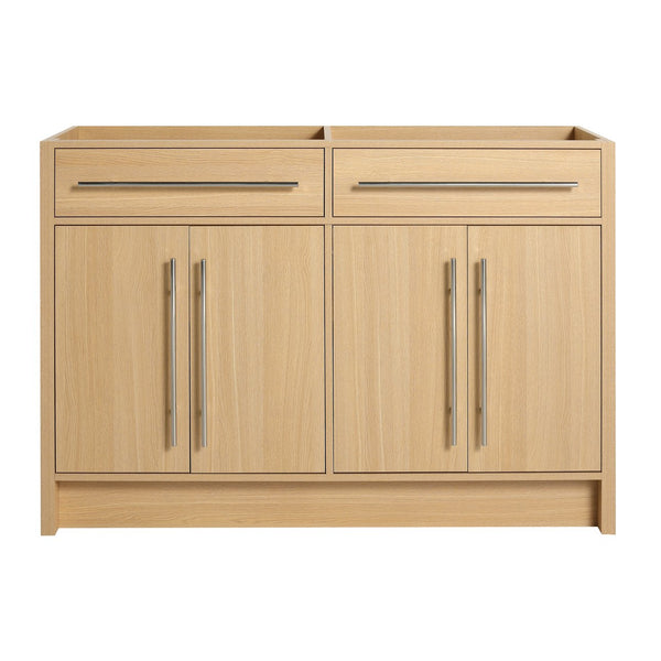 English Elm 48" Freestanding Bathroom Vanity Cabinet 4 Soft-Closing Doors Original Oak Plywood KD Pack Easy Assemble W1972P348986