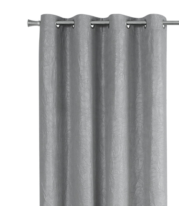 English Elm Curtain 2-Pack 54"x95" Room-Darkening Grommet Panels in Silver Micro-Suede — Modern Privacy Drapes B2710P218784