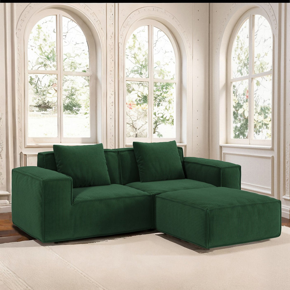 English Elm Modular Modular Sofa - Transformable Oversized Sofa Bed In Soft Corduroy Cloud Velvet Fabric For Versatile Comfort W3147S00028