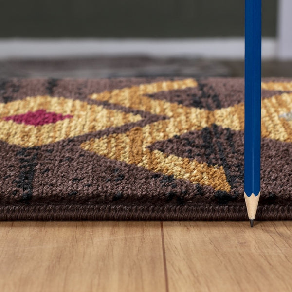 English Elm Tribes Brown 2 Ft. X 3 Ft. Southwest Area Rug - Durable, Stain-Resistant, Kid & Pet Friendly Design B186P180999-GIGA