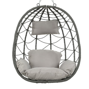 English Elm Egg Chair With Stand – Cozy Indoor Outdoor Hanging Basket Chair For Relaxation & Stylish Decor W1703P163949