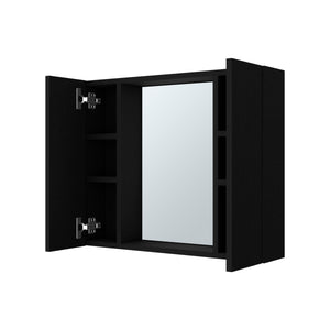 English Elm Draco Moisture-Resistant Medicine Cabinet with Mirror, Double Doors, External Shelf & 6 Interior Shelves B128P148704