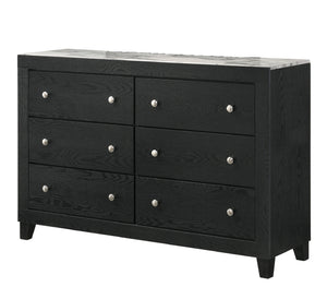 English Elm 1pc Contemporary Tall Chest with Faux Marble Top and Four Drawers for Elegant Bedroom Storage Black,White 59.88 L x 18.94 W x 37.48 H B2741P330117