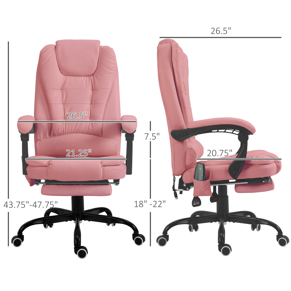 English Elm 7-point Vibrating Massage Chair High Back Pu Leather Recliner with Footrest for Home Office T3971P408682