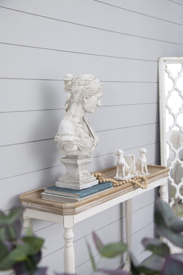 English Elm 10x9x22" Classical Female Bust Magnesium Sculpture Indoor Outdoor Garden Pedestal Accent W2078P494899