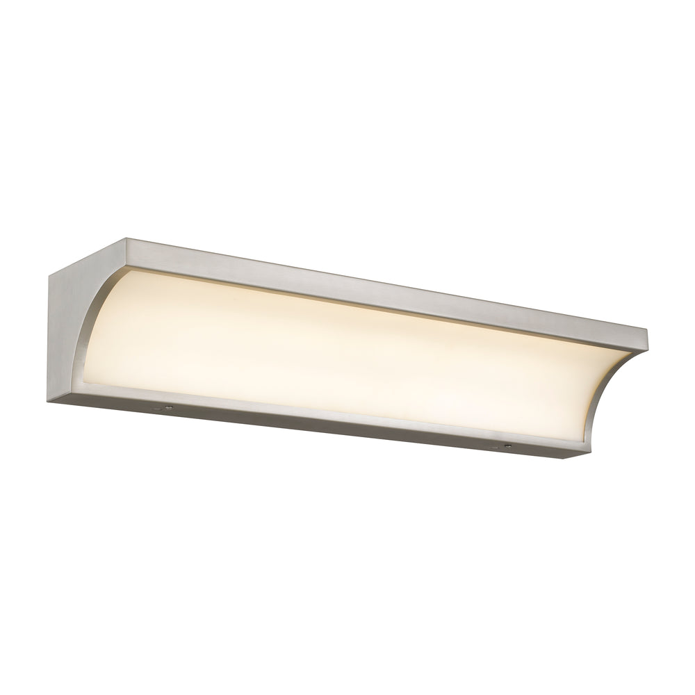 English Elm 24-inches Brushed Nickel Led Vanity Bar with Silk Glass Diffuser for Bath Mirrors B370P444044