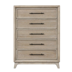 English Elm Transitional Oak Chest with Cedar Lined Drawers Dovetail Craftsmanship Bedroom Storage B2741P370413