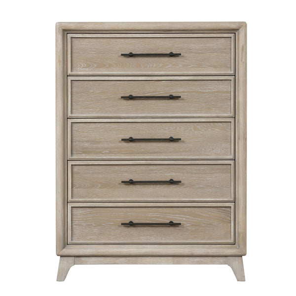 English Elm Transitional Oak Chest with Cedar Lined Drawers Dovetail Craftsmanship Bedroom Storage B2741P370413
