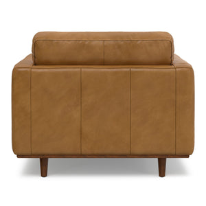 English Elm Morrison 42-Inch Wide Mid-Century Modern Arm Chair In Sienna - Eco-Friendly Leather Comfort & Style B136P364316