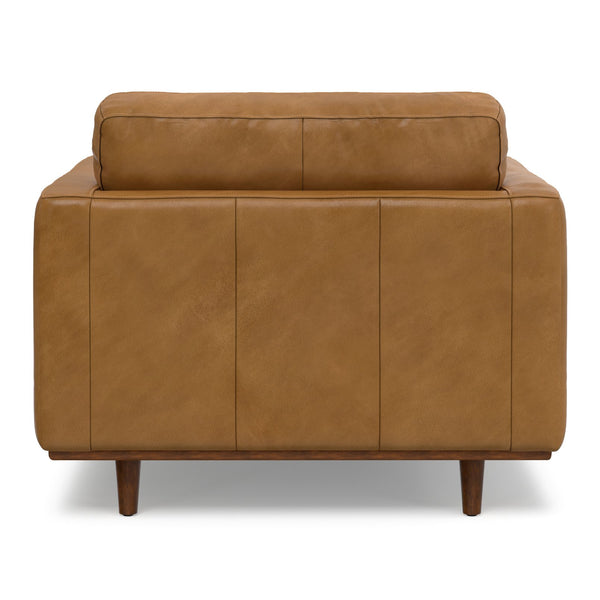 English Elm Morrison 42-Inch Wide Mid-Century Modern Arm Chair In Sienna - Eco-Friendly Leather Comfort & Style B136P364316