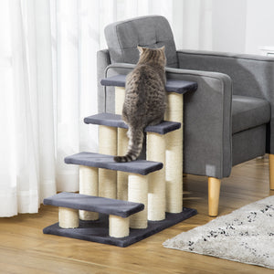 English Elm Pawhut Modular Wall Mounted Cat Tree with Condo Curved Perch Bridge and Solid Wood Frame W2225P217050