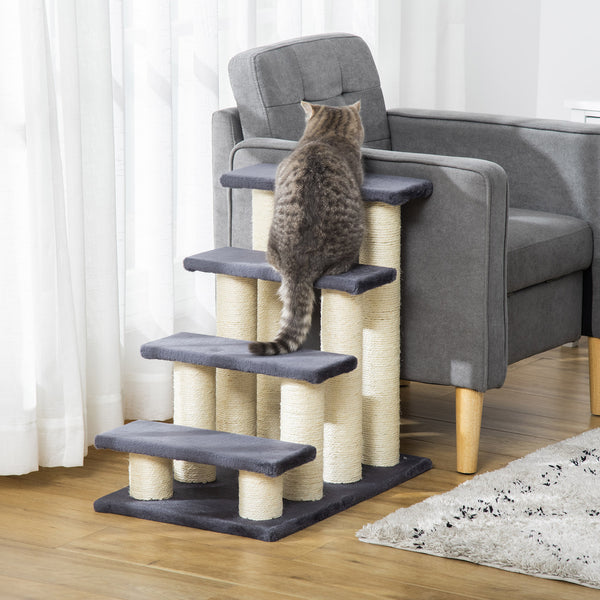 English Elm Pawhut Modular Wall Mounted Cat Tree with Condo Curved Perch Bridge and Solid Wood Frame W2225P217050