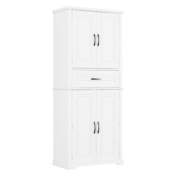 English Elm Christopher Knight Home® - Bathroom Storage Cabinet with Doors Drawer and Adjustable Shelves — MDF Build, Anti-Tip Safety, Modern Appeal White N759P241667K