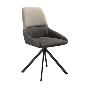 English Elm Maverick Swivel Polyester Dining Chairs with Black Metal Legs for Modern Kitchens B2736P464831