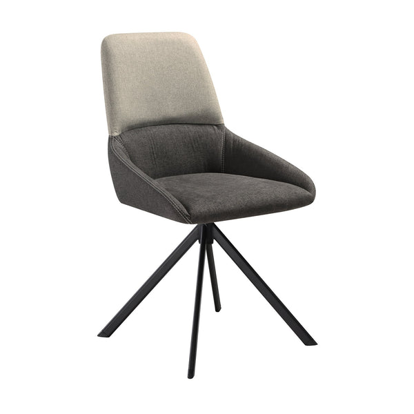 English Elm Maverick Swivel Polyester Dining Chairs with Black Metal Legs for Modern Kitchens B2736P464831