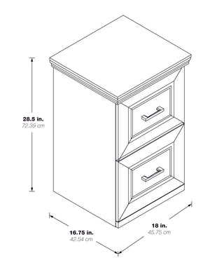 OSP Home Furnishings Jefferson Vertical File Espresso