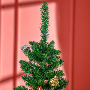English Elm Christmas Pencil Tree 5 Foot Slim Artificial with 294 Branch Tips for Small Spaces T3971P415282