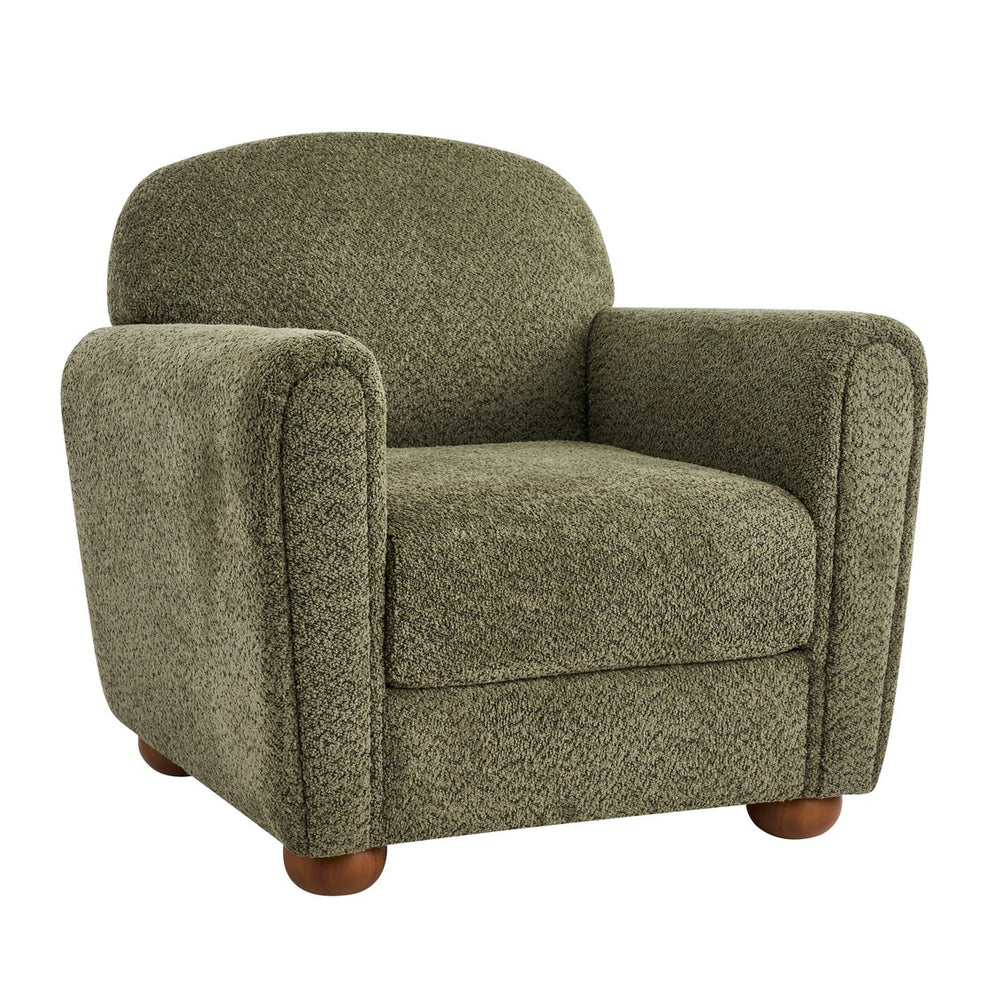 English Elm Rapallo Upholstered Accent Chair Plush Seat Modern Frame for Living Room or Entryway Olive Green N776P381488G