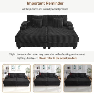 English Elm Swivel Barrel Accent Chair Chenille Tufted Round Club Seat for Living Room Lounge Black N719S002270B