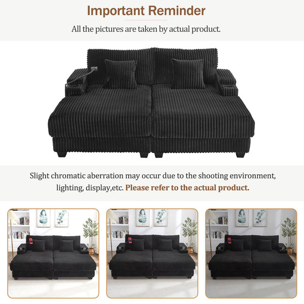 English Elm Swivel Barrel Accent Chair Chenille Tufted Round Club Seat for Living Room Lounge Black N719S002270B
