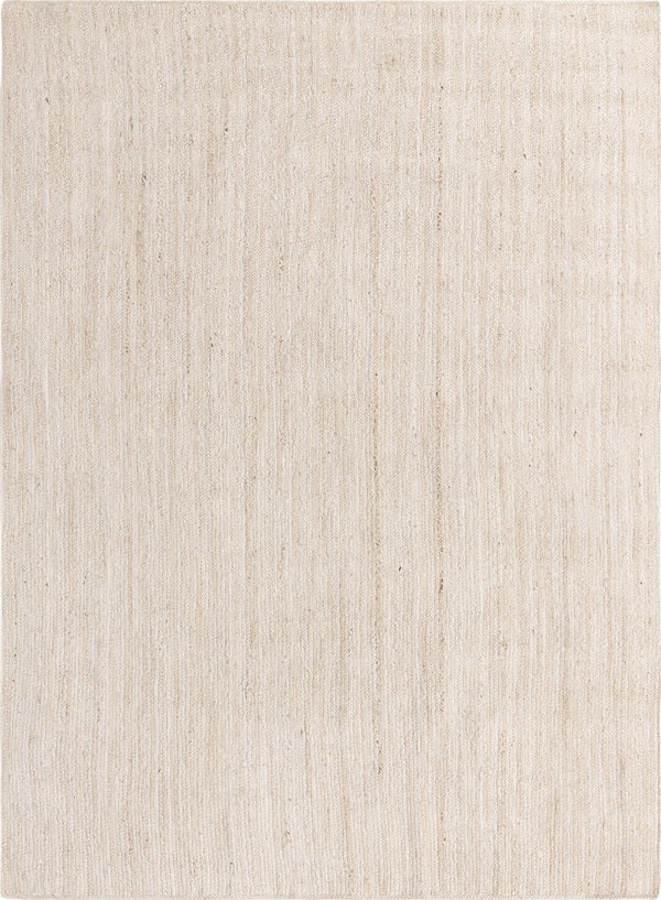 Unique Loom Braided Jute Dhaka Hand Braided Solid Rug White,  9' 0" x 12' 0"