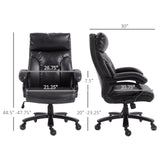 English Elm Vinsetto Heavy Duty Pu Leather Office Chair Hold Up To 400Lb, Black