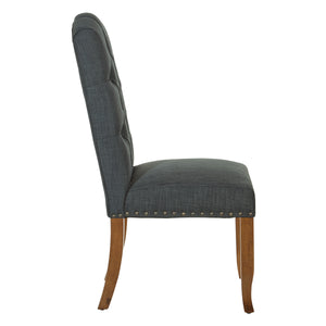 OSP Home Furnishings Jessica Tufted Dining Chair Charcoal