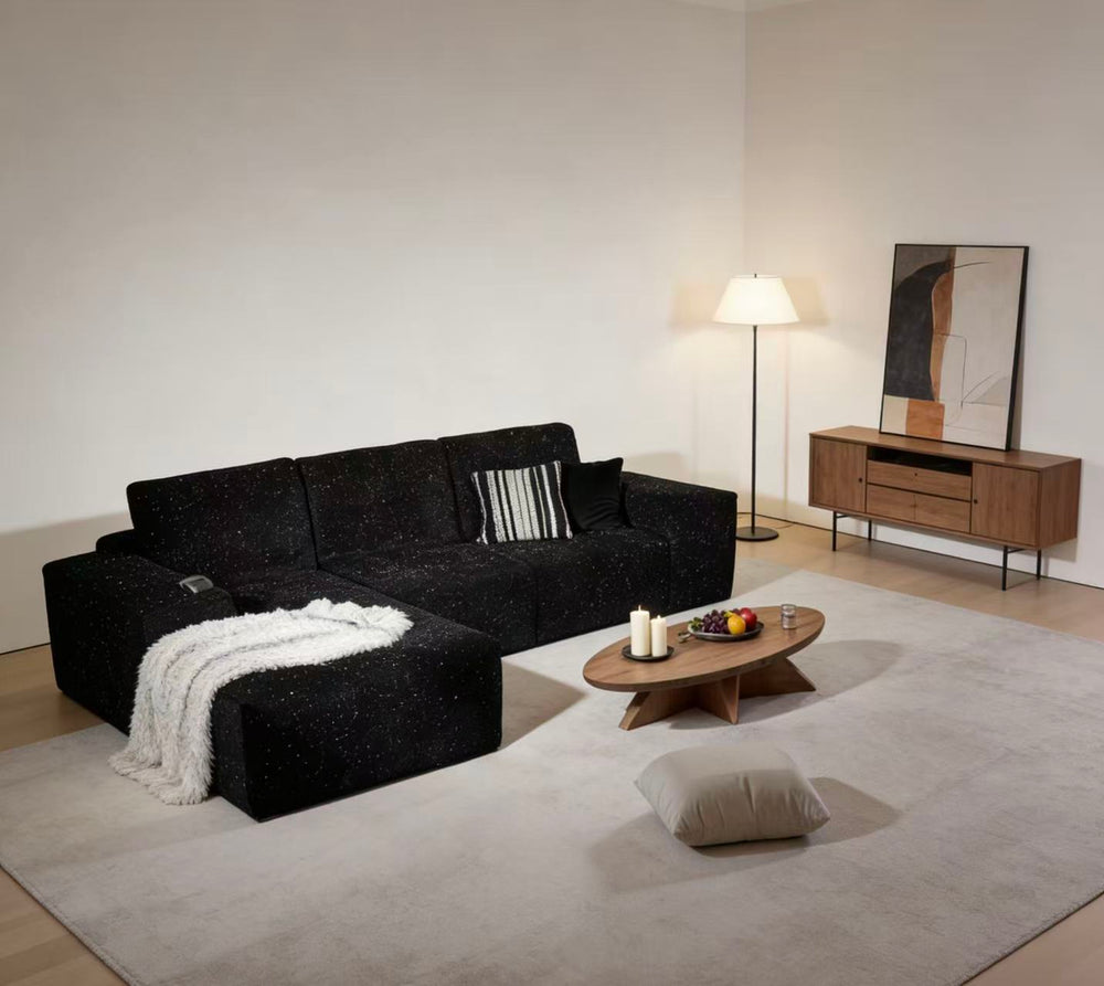 English Elm Boneless Cloud Sectional Sofa Deep Seat Chenille Modular L Shaped Living Room Couch W3955S00014