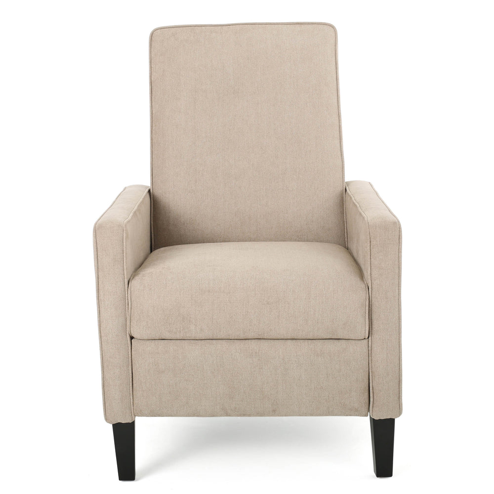 English Elm Christopher Knight Home® - Minimalist Push Back Chair with Thick Cushion and Birch Wood Legs for Stylish, Durable Comfort Natural 57444.00
