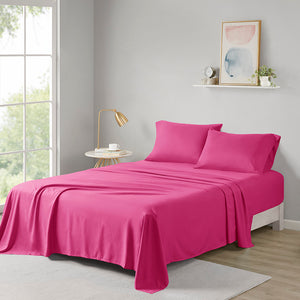 JLA Home Intelligent Design - All Season Soft Touch Sheet Set — Ultra-Soft Microfiber, Wrinkle-Resistant, OEKO-TEX Certified Comfort Pink ID20-140