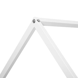 English Elm Twin Metal Tube Bunk Bed Frame for Kids Durable Sturdy Construction Safe Space-Saving Design White W420P256562